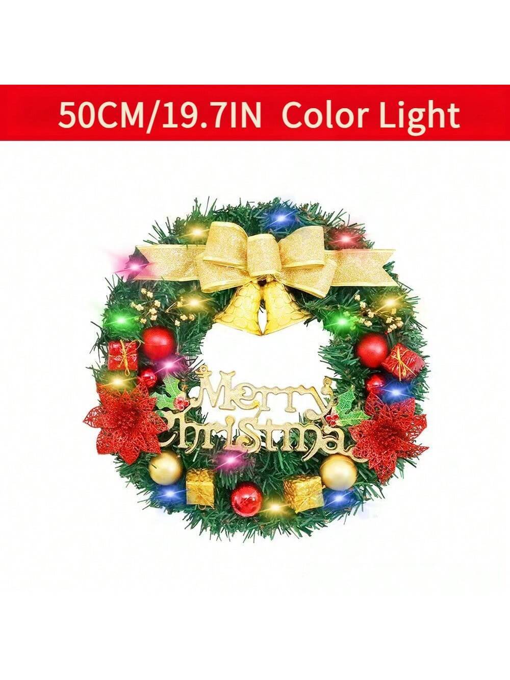 1 Piece Of 20-inch Bell-style Christmas Wreath, With Wa by LumiqHome – elegant holiday home décor in a cozy setting