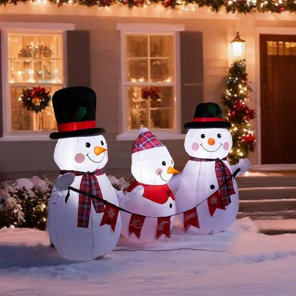 6.2FT Lighted Christmas Inflatable Decoration, Inflatab by LumiqHome – elegant led christmas décor in a cozy setting