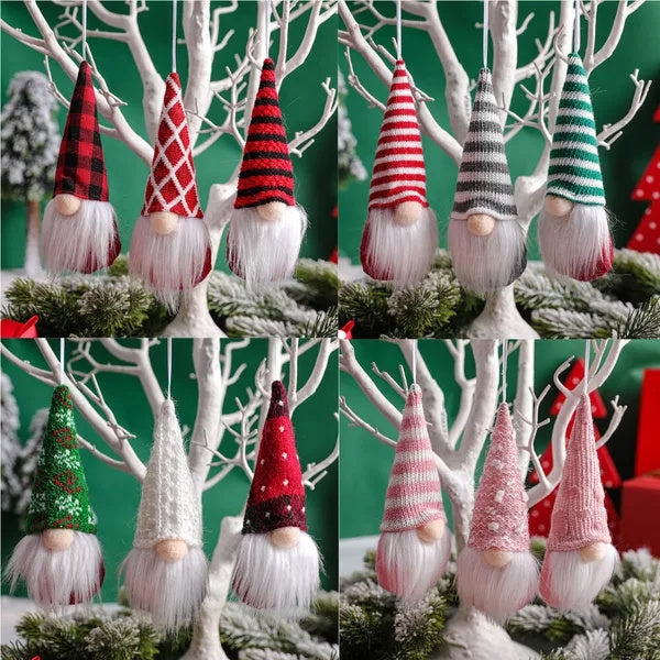 12 Pcs Christmas Gnomes Hanging Ornaments Tomte Gnomes by LumiqHome – elegant holiday home décor in a cozy setting