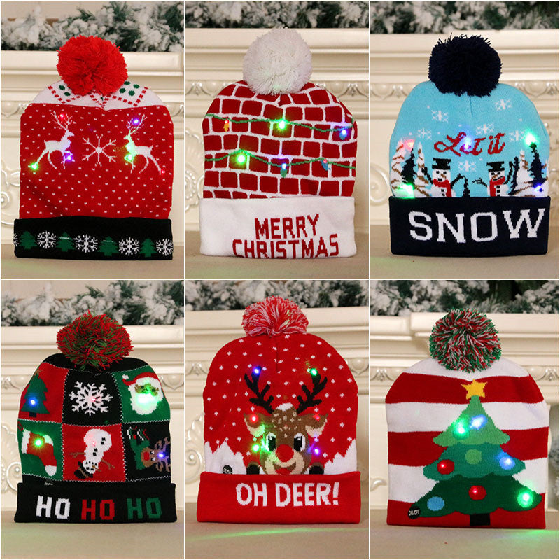 LED Christmas knitted beanie hat collection – light up holiday hats by LumiqHome
