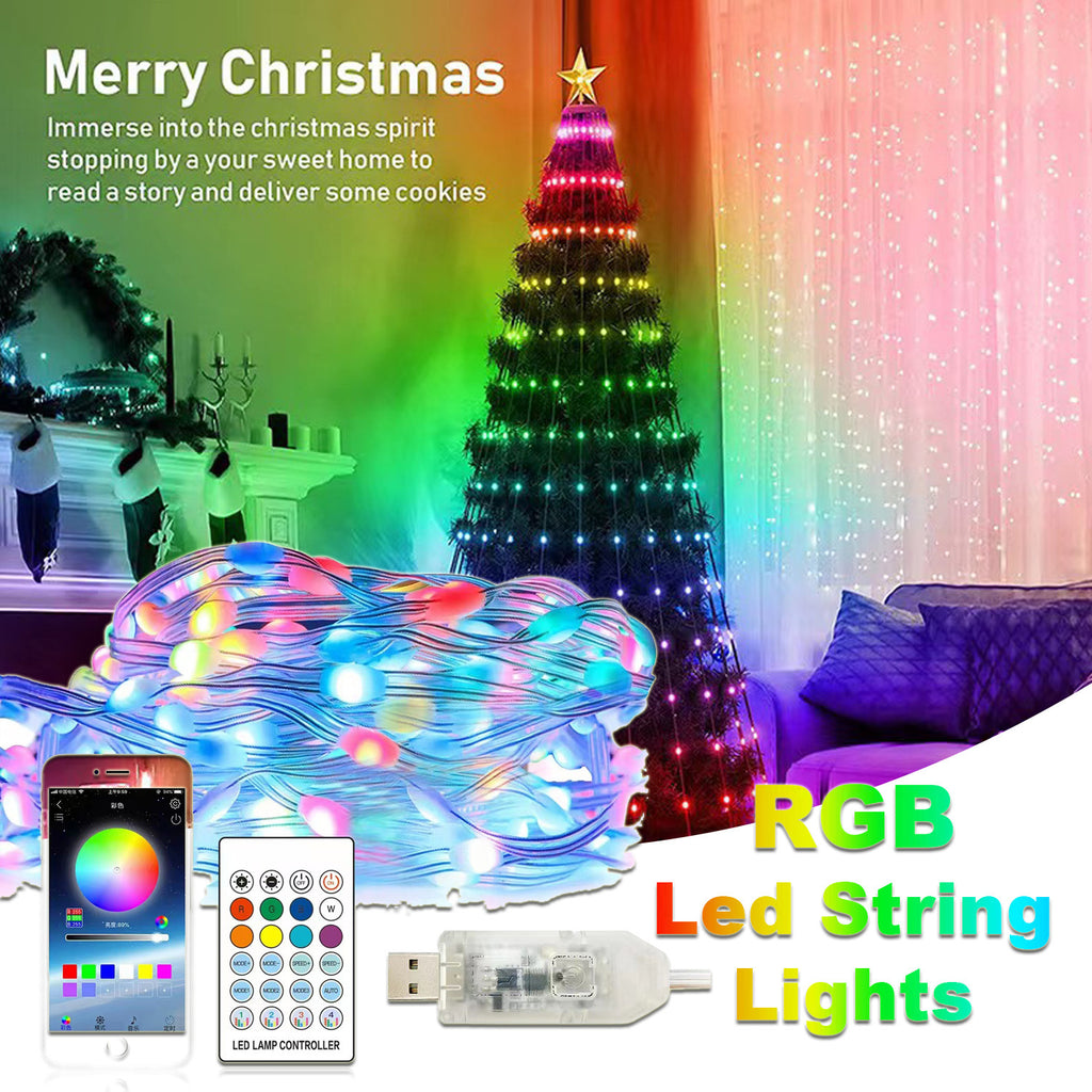 Christmas Light String Remote Control Point Control Lin by LumiqHome – elegant holiday home décor in a cozy setting
