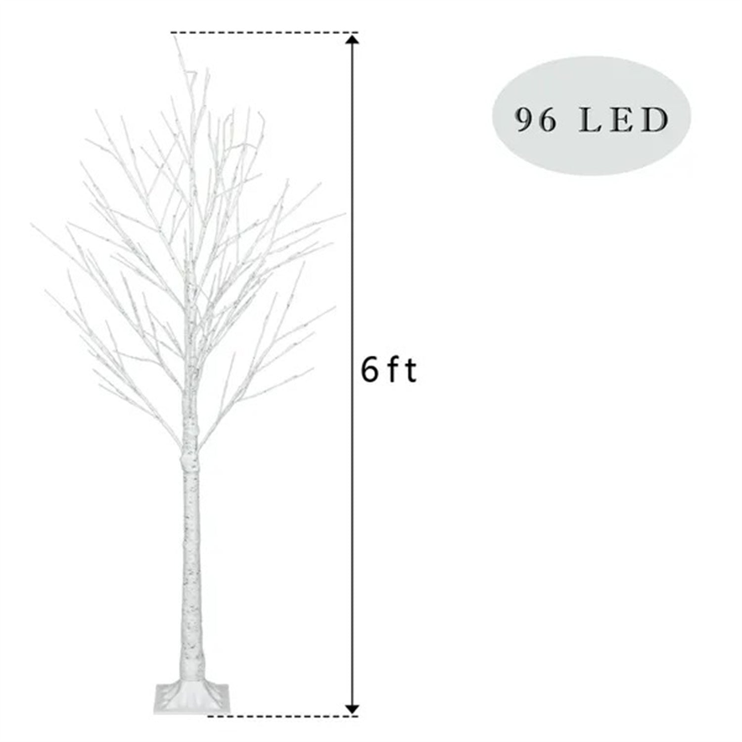 6 Feet 96 LED Lighted Birch Tree For Thanksgiving Decor – LumiqHome
