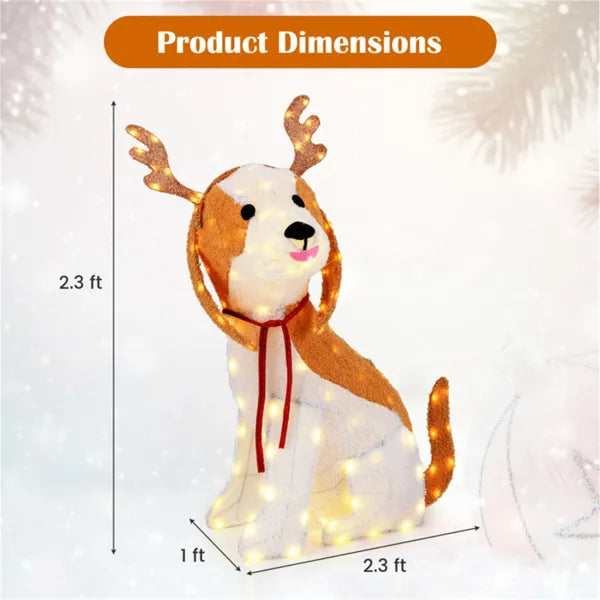Christmas Dog Decorations With LED Lights, Christmas De – LumiqHome