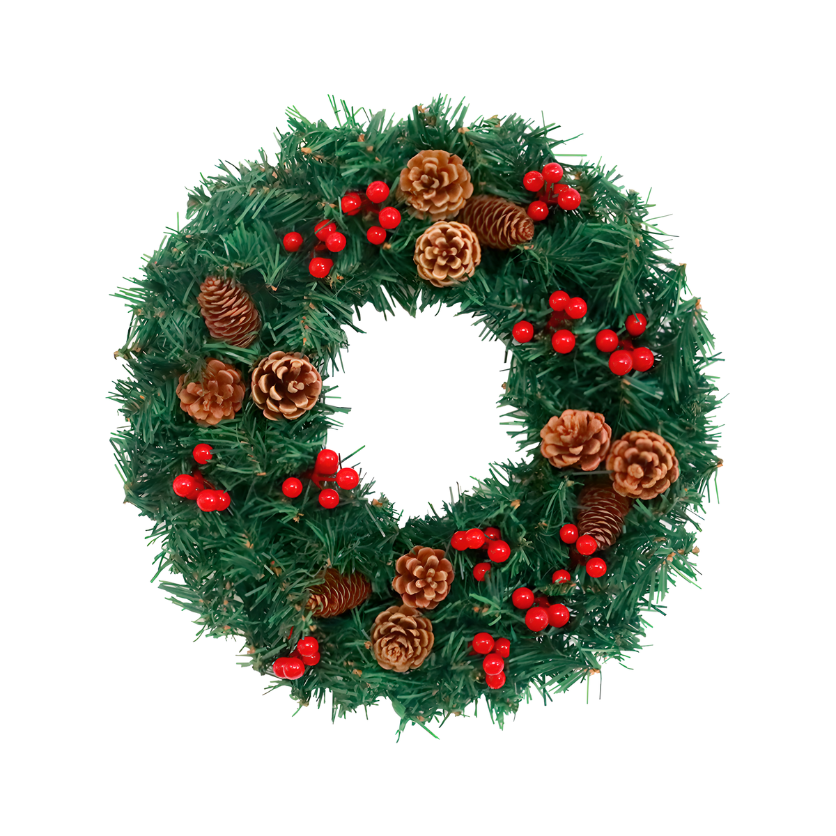 24 - Inch Christmas Wreath. Unlit, Yellow - Lit, Colorf – LumiqHome