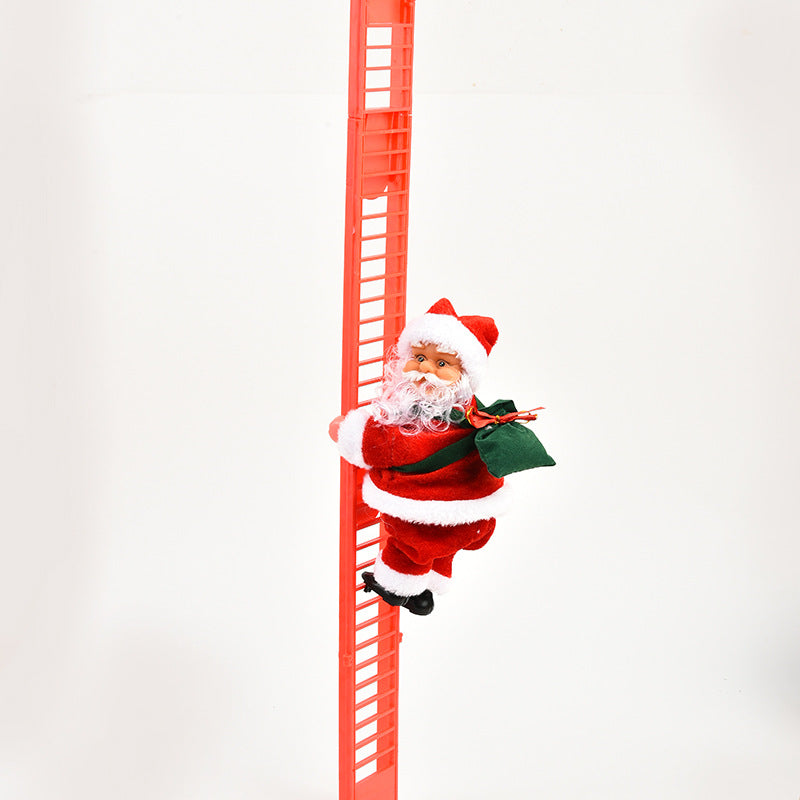 Electric Santa Claus climbing ladder peeking figure – festive kids' gift LumiqHome