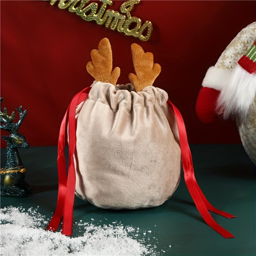 5 Pcs Christmas Velvet Drawstring Candy Gift Bags With – LumiqHome