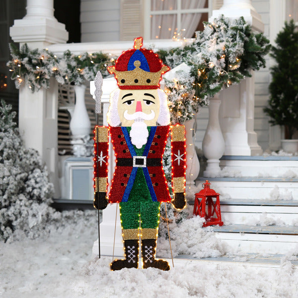 Nutcracker Soldier 2D LED Christmas Light - 168cm Warm White - LumiqHome