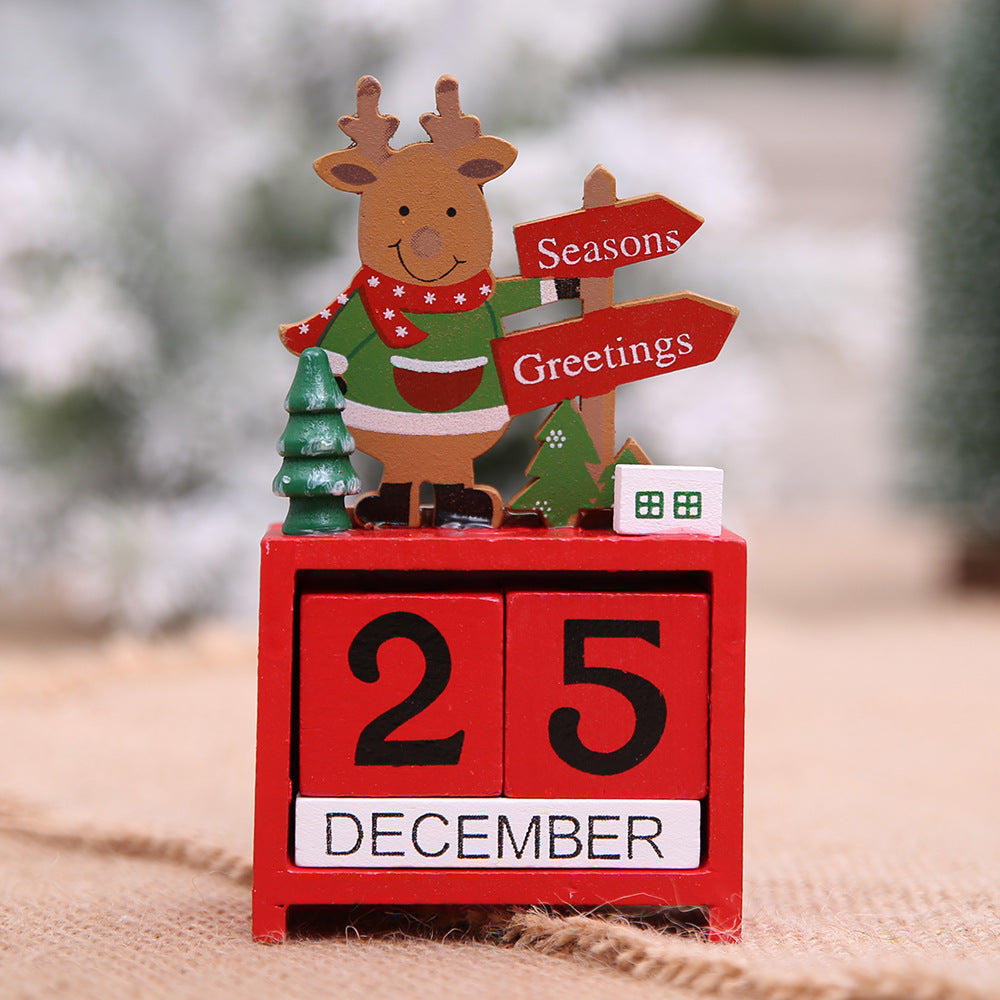 Christmas wooden calendar decorations by LumiqHome – elegant holiday home décor in a cozy setting