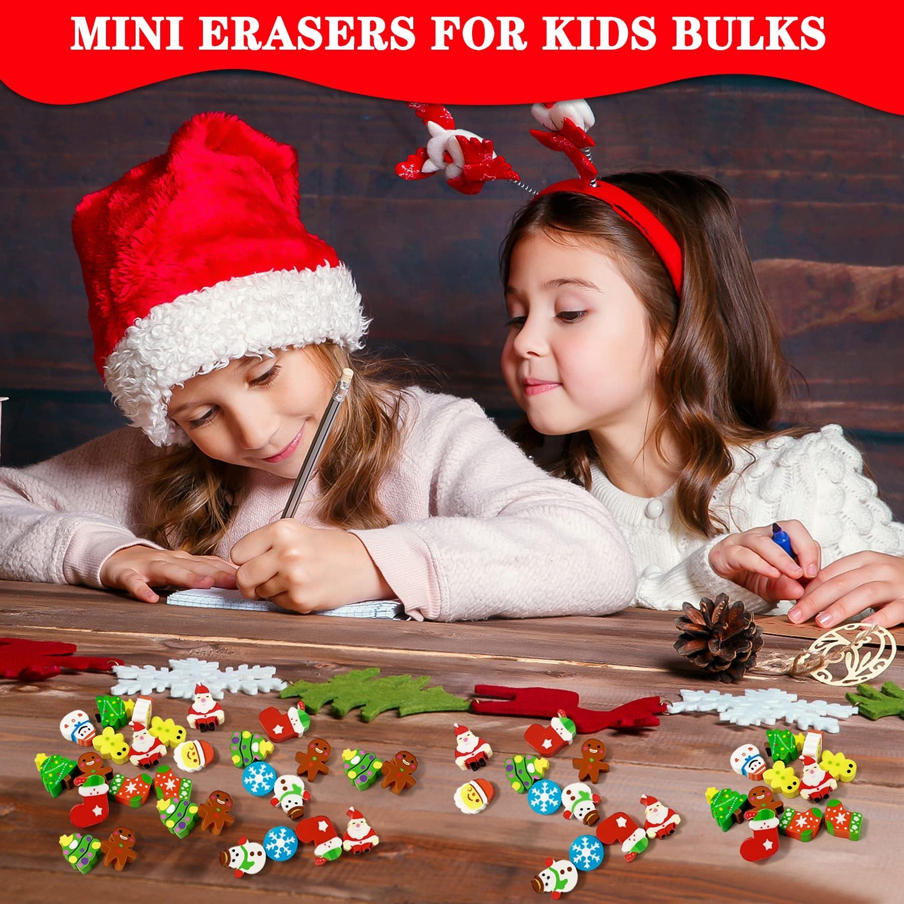 150 Pieces Of Children's Christmas Mini Erasers, Cute L by LumiqHome – elegant holiday home décor in a cozy setting
