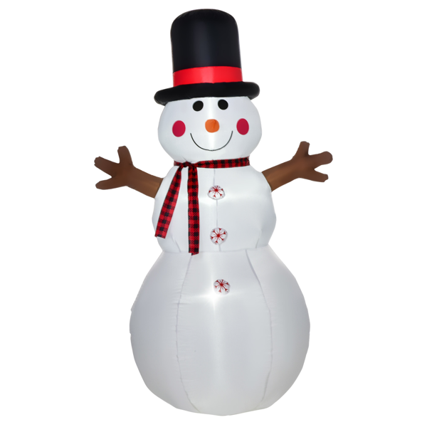 6ft LED Inflatable Snowman - Outdoor Christmas Yard Decoration - LumiqHome