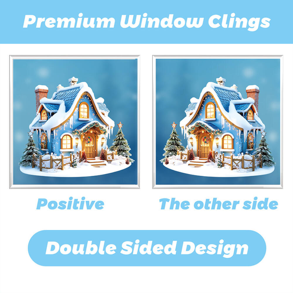 Christmas Snowflake Window Decals - 9 Sheets Blue Winter Stickers - LumiqHome