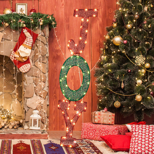 29X27X99cm, JOY Letter 2D Warm White Light, Mesh Powder – LumiqHome