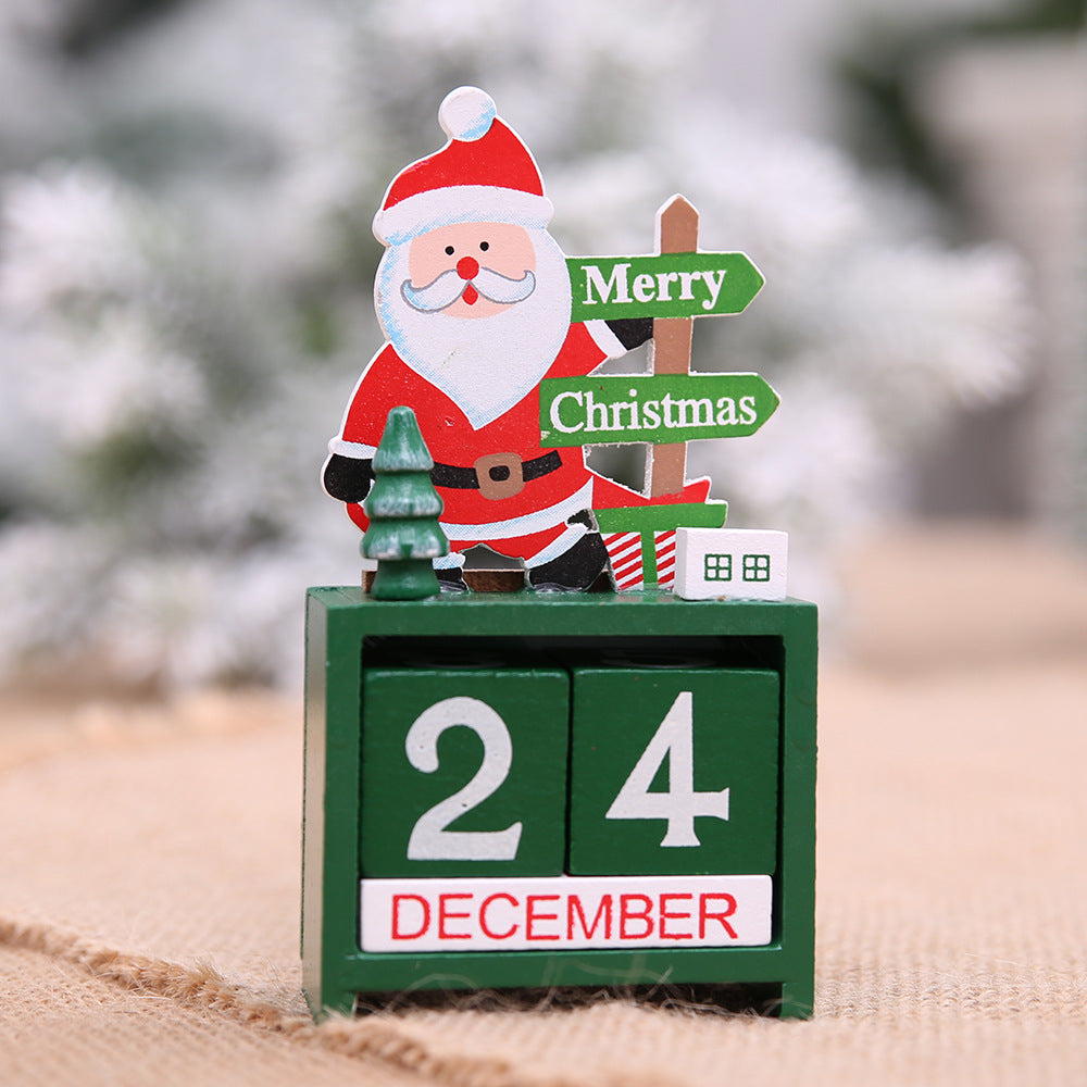 Christmas wooden calendar decorations by LumiqHome – elegant holiday home décor in a cozy setting