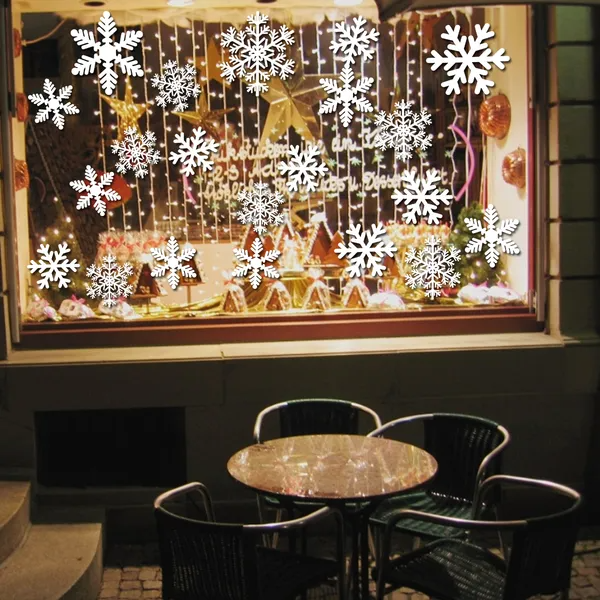 5 Sheets 135 Pcs Christmas White Snowflakes Window Clin – LumiqHome