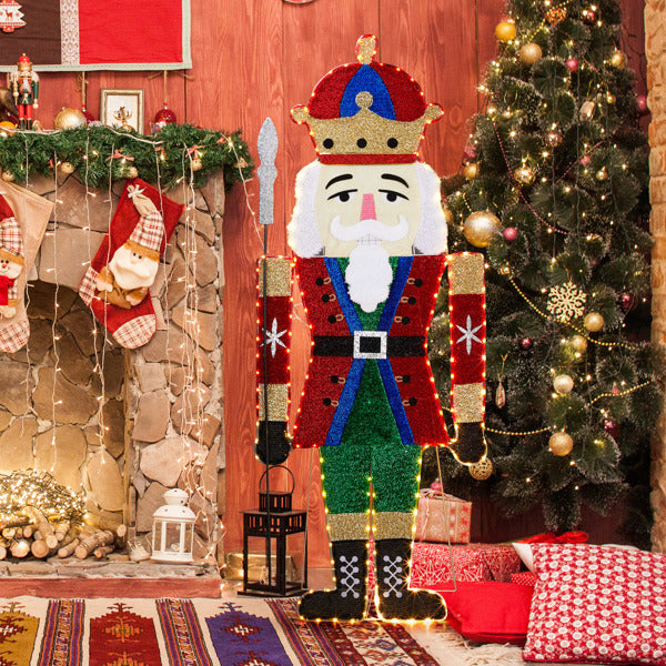 Nutcracker Soldier 2D LED Christmas Light - 168cm Warm White - LumiqHome