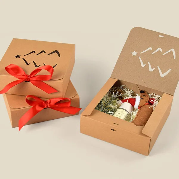 10 Pcs Christmas Gift Boxes With Lids And Red Ribbon Ho – LumiqHome