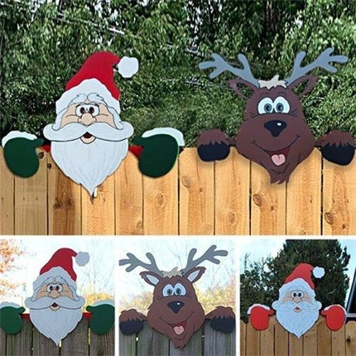 Christmas Themed Fence Garden Top Decoration by LumiqHome – elegant holiday home décor in a cozy setting