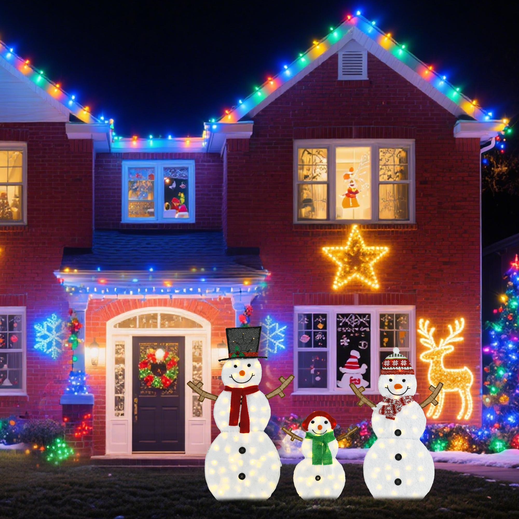 Snowman Shaped LED Festive Lights – Indoor & Outdoor – LumiqHome