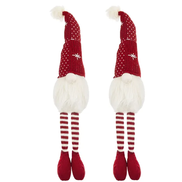 Christmas Gnome Table Decorations Set of 2 - Holiday Party Ornaments - LumiqHome