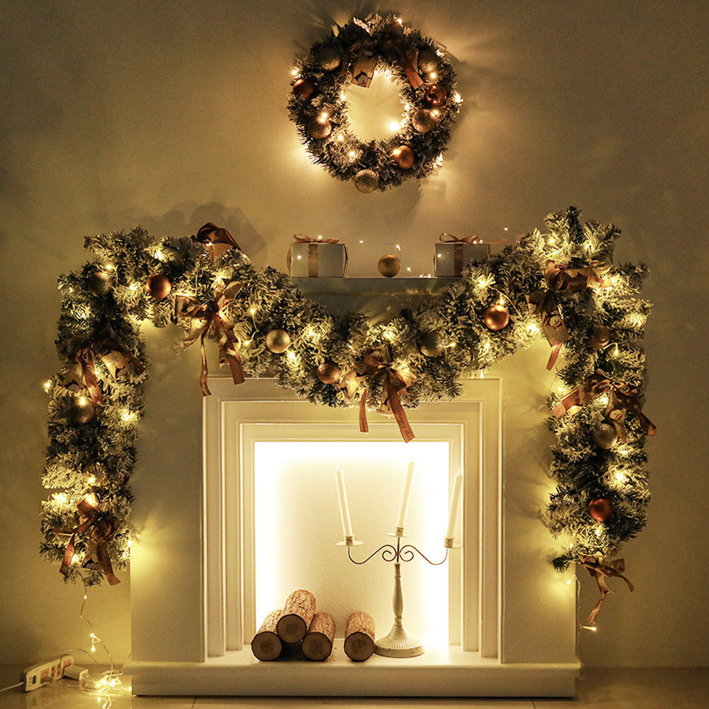 60cm Christmas Wreath With Glitter Balls & LED Lights - – LumiqHome