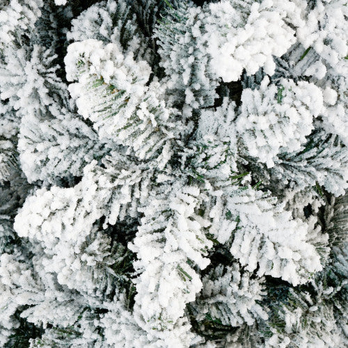 Snow Flocked Artificial Christmas Tree Set of 3 - 4ft 5ft 6ft Pre-Lit - LumiqHome