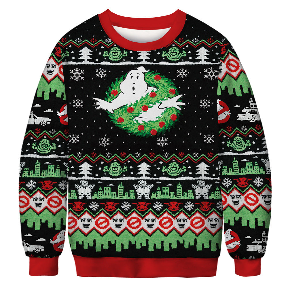 Christmas print sweater by LumiqHome – elegant holiday home décor in a cozy setting