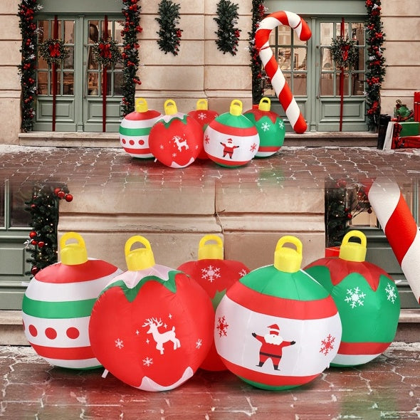 6.9 FT Lighted Christmas Inflatable Decoration, Inflata by LumiqHome – elegant led christmas décor in a cozy setting