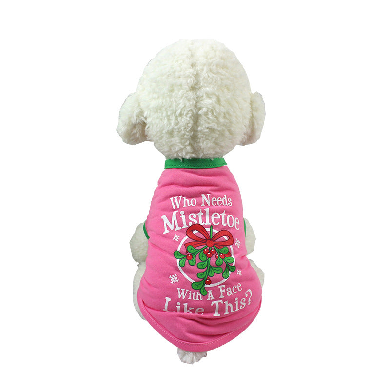 Dog Christmas costume sweatshirt pink front mannequin LumiqHome
