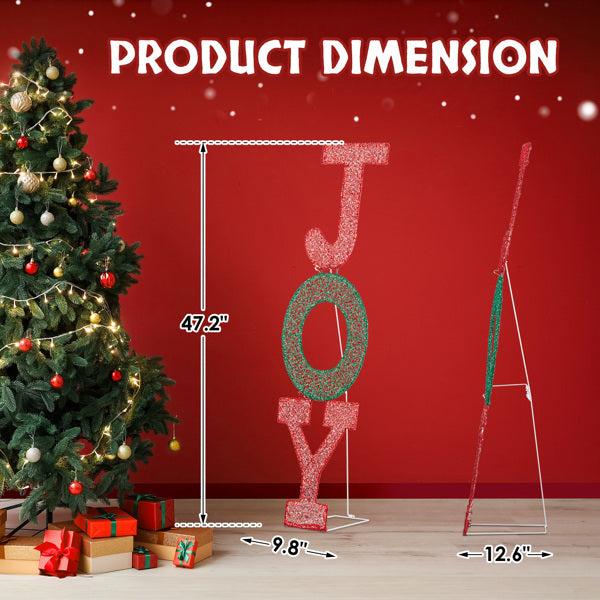 JOY LED Letter Light - 2D Warm White Christmas Sign - LumiqHome