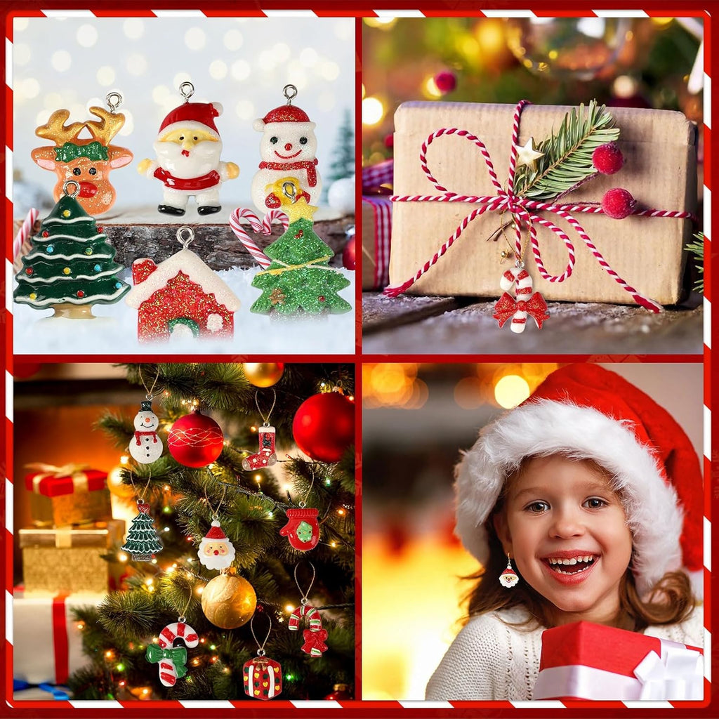 Mini Resin Christmas Tree Ornaments Set of 36 - Hanging Figurines & Charms - LumiqHome