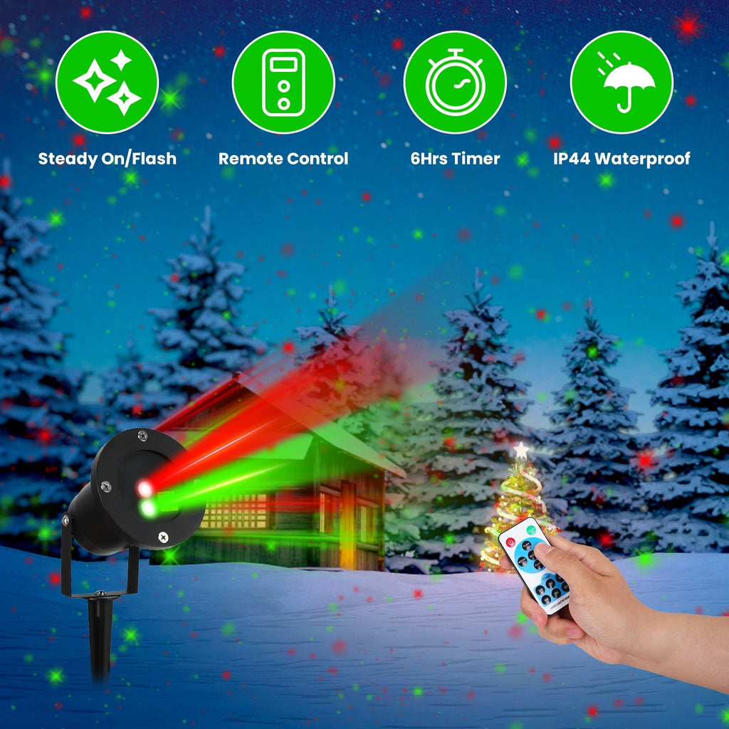 1Pc Outdoor Laser Projector Light Red And Green Project by LumiqHome – elegant holiday home décor in a cozy setting