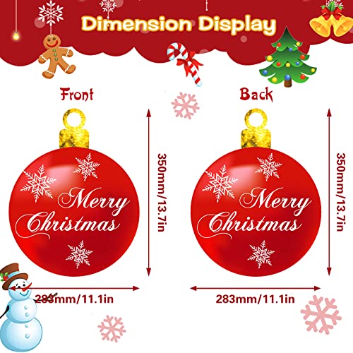 Christmas Yard Signs with Stakes & Cords Set of 9 - Christmas Balls Design - LumiqHome
