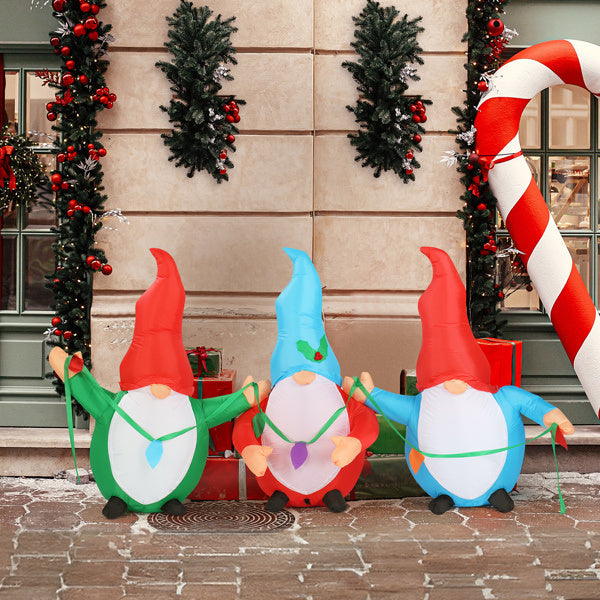 6.6 FT Lighted Christmas Inflatable Decoration, Inflata by LumiqHome – elegant led christmas décor in a cozy setting