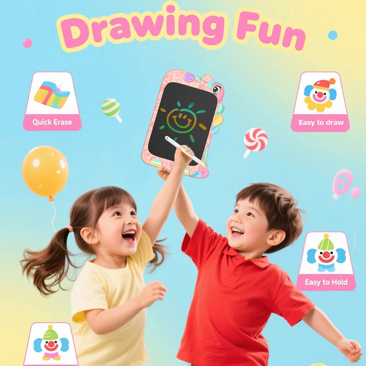 LCD Writing Tablet, Birthday Christmas Kids Unicorn Gif – LumiqHome