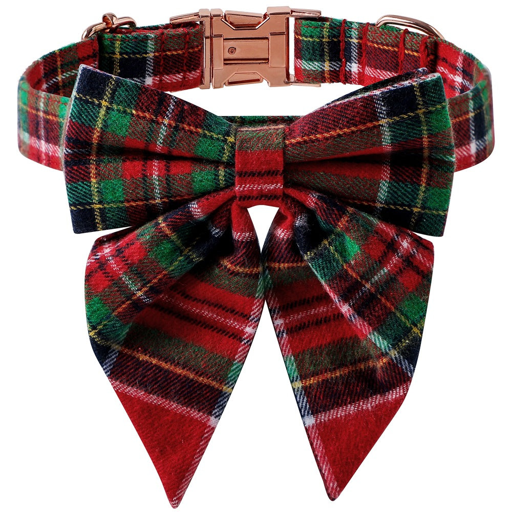 Christmas Dog Collar Rose Gold Buckle by LumiqHome – elegant holiday home décor in a cozy setting