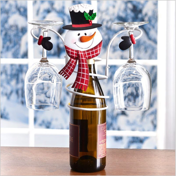 Christmas Snowman Red Wine Stick by LumiqHome – elegant holiday home décor in a cozy setting