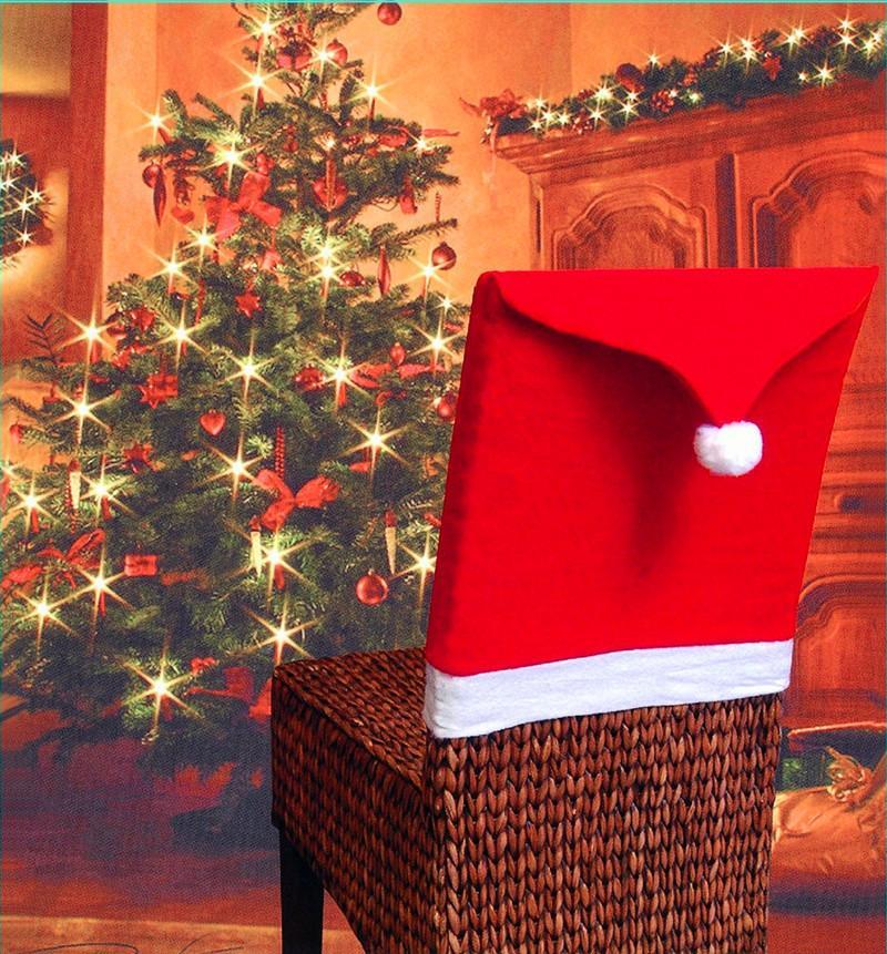 4pcs 12pcs Christmas Chair Covers Santa Hat Chair Cover by LumiqHome – elegant holiday home décor in a cozy setting