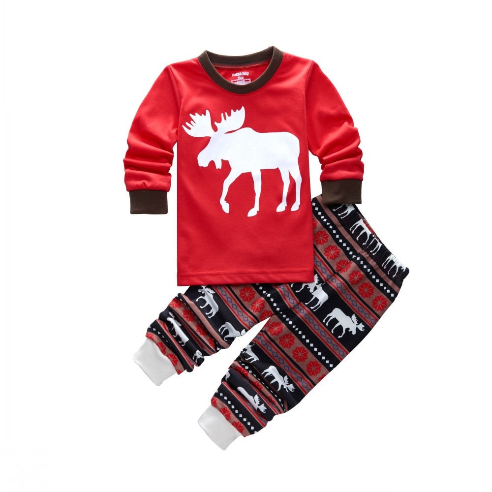 Family matching Christmas pajamas kids black Nordic onesie LumiqHome