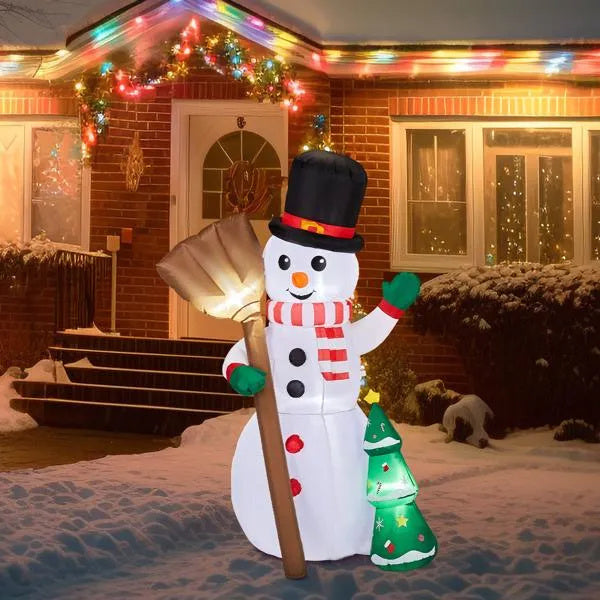 6.2FT Lighted Christmas Inflatable Decoration, Inflatab by LumiqHome – elegant led christmas décor in a cozy setting