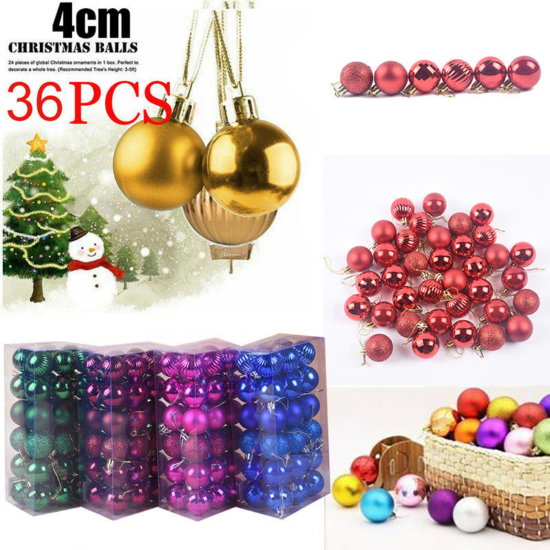 36 PCs Christmas Color Ball Whole Box Set by LumiqHome – elegant holiday home décor in a cozy setting
