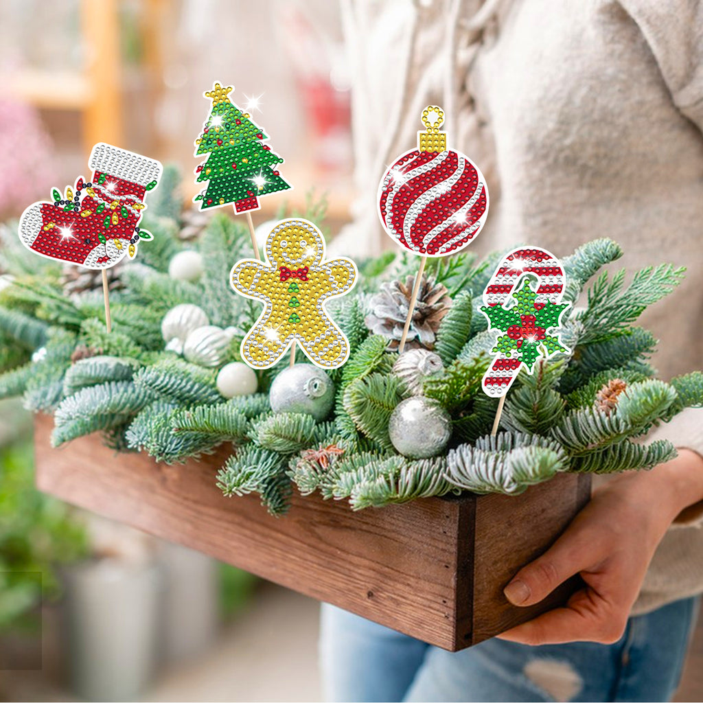 Christmas Rhinestone Painting Kits Set of 12 - DIY Festive Craft - LumiqHome