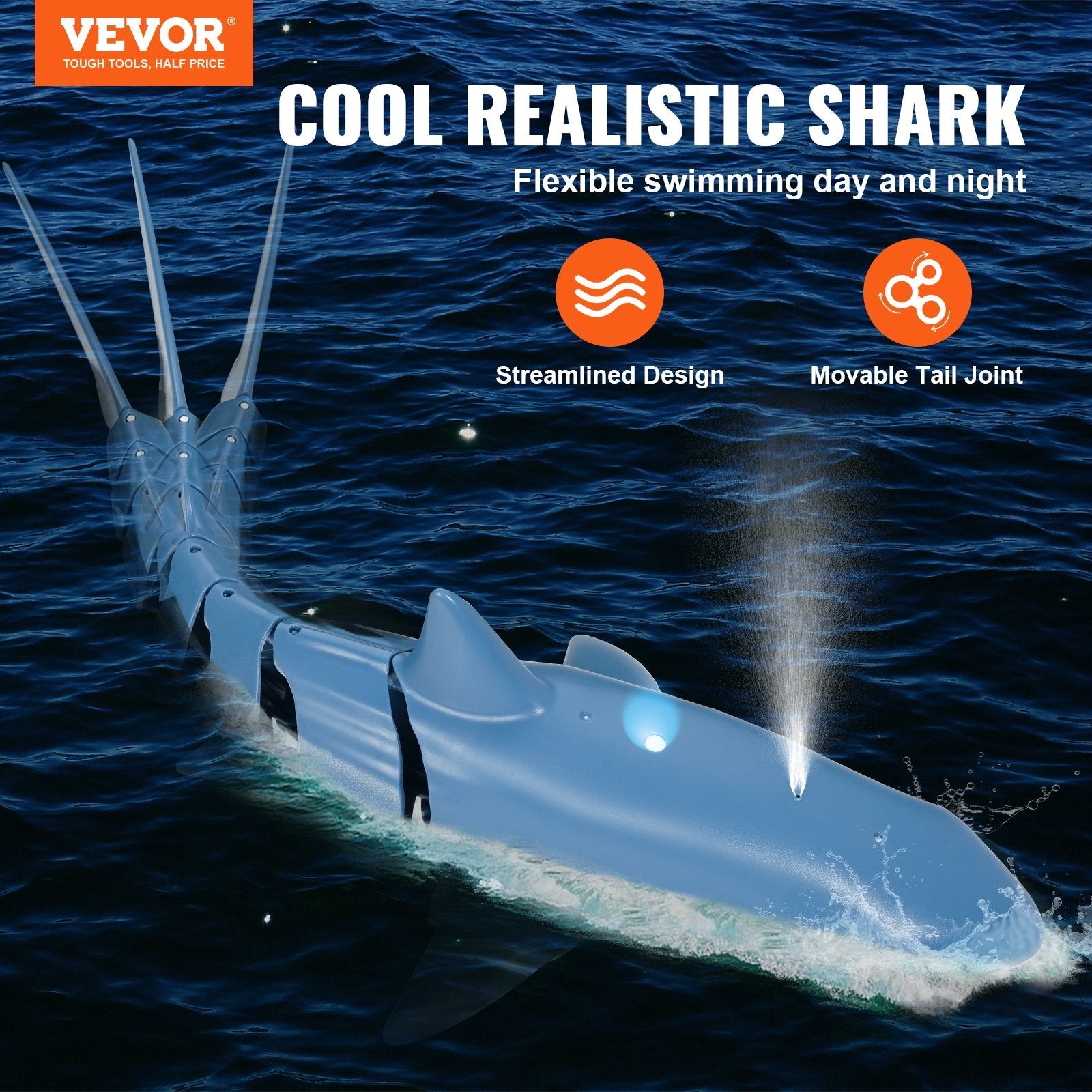 Christmas Gifts VEVOR Remote Control Shark Toy 2.4 GHz by LumiqHome – elegant holiday home décor in a cozy setting