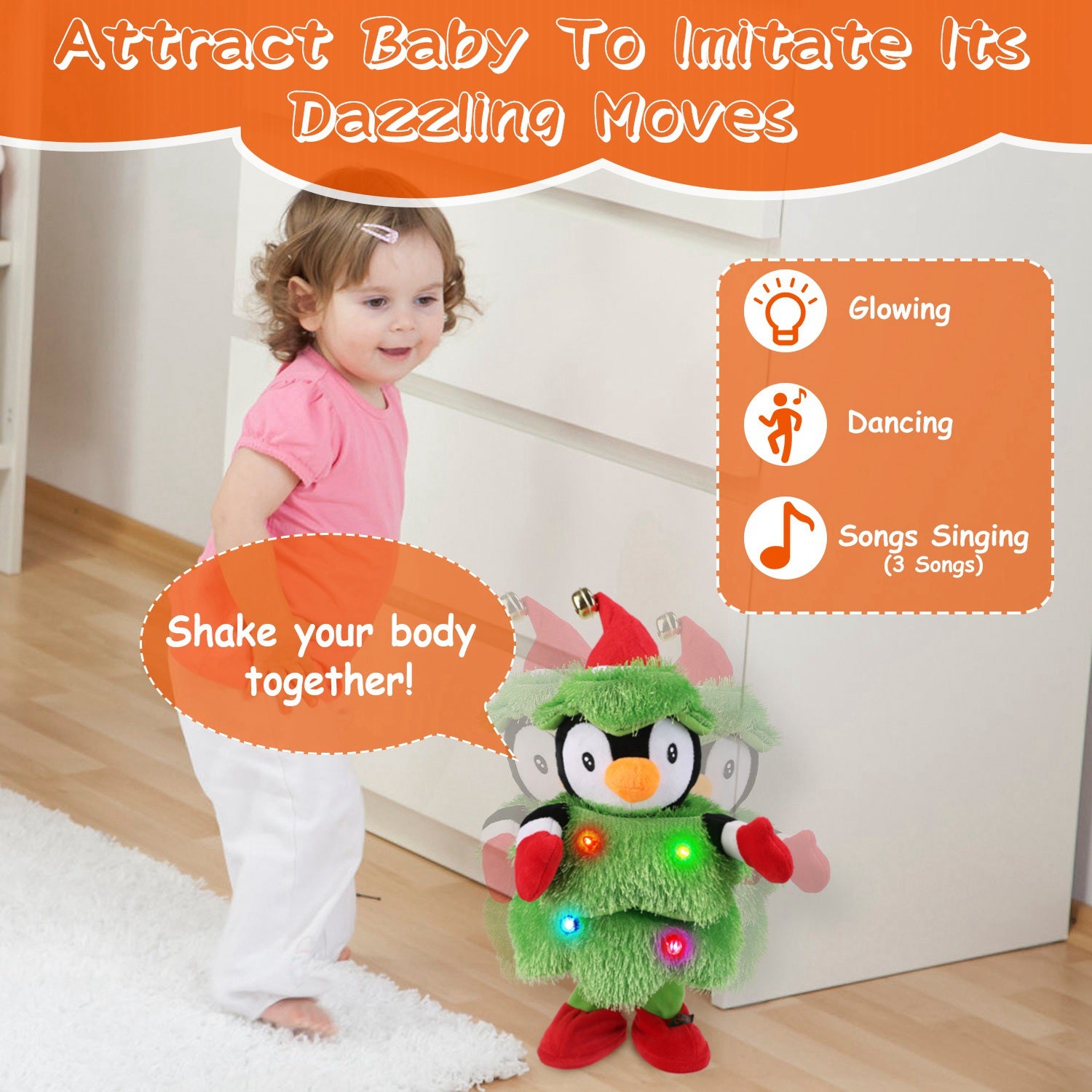 1Pc Penguin Or Elk Or Snowman Electric Dancing Singing – LumiqHome