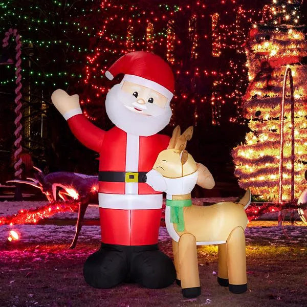 6.3FT Lighted Christmas Inflatable Decoration, Inflatab by LumiqHome – elegant led christmas décor in a cozy setting