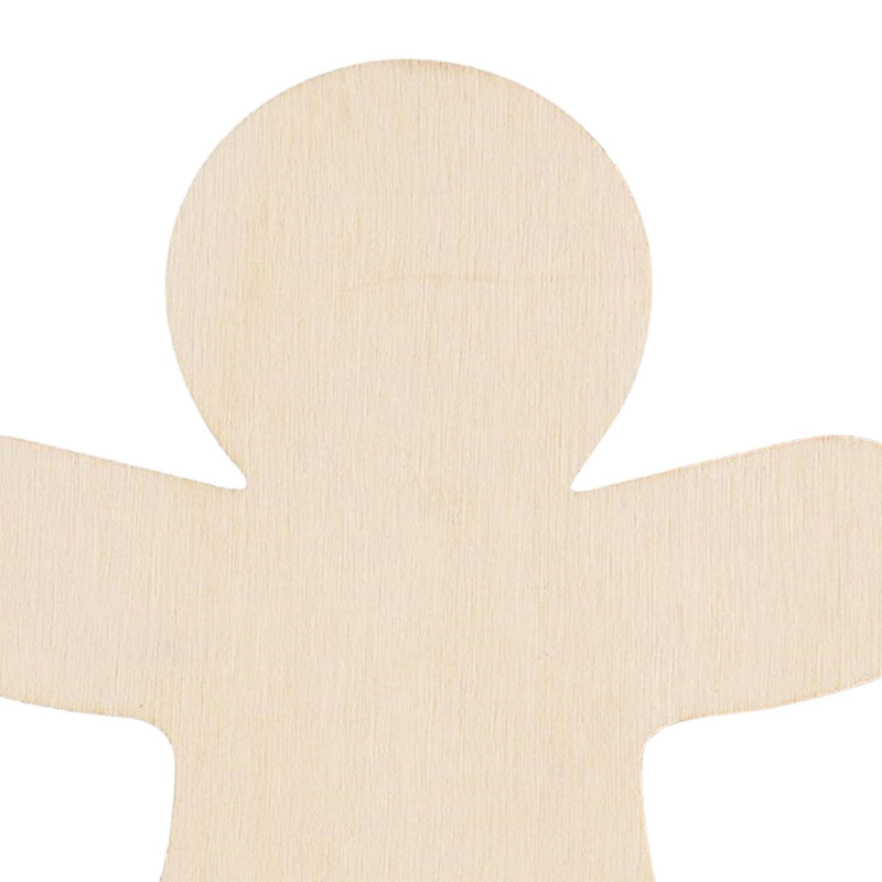 Unpainted Gingerbread Man Wood Slices for DIY Crafts - Set of 30 - LumiqHome