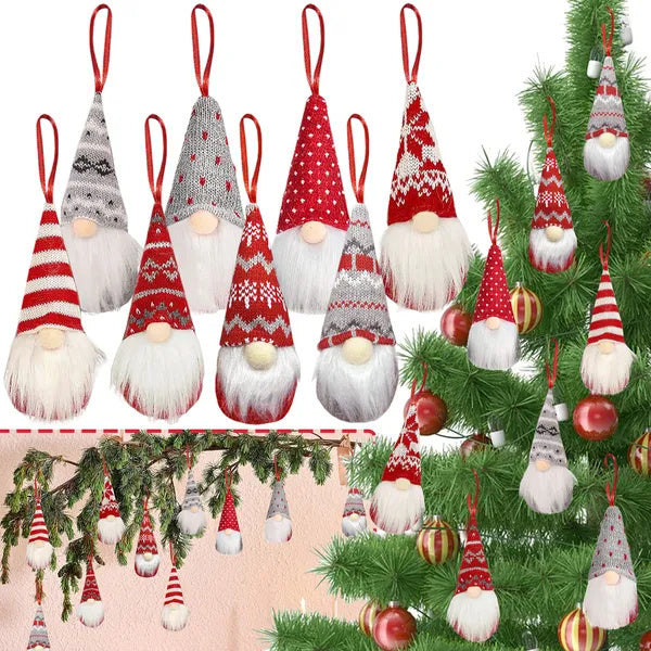 8 Packs Christmas Gnomes Ornaments Handmade Swedish Gno by LumiqHome – elegant holiday home décor in a cozy setting