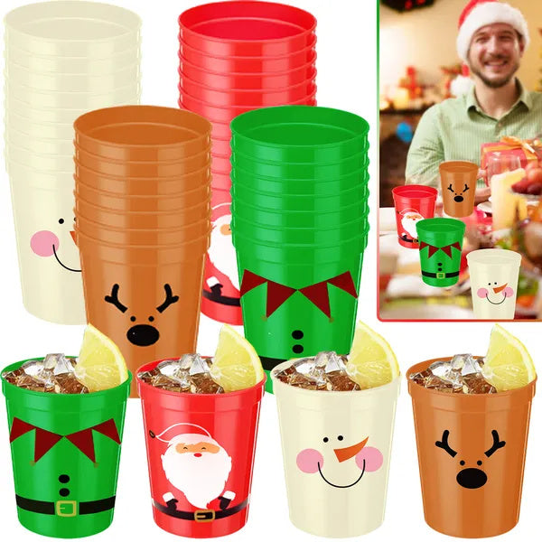 12 Pcs Christmas Drink Cups 4 Styles Patterns Santa Cla by LumiqHome – elegant holiday home décor in a cozy setting