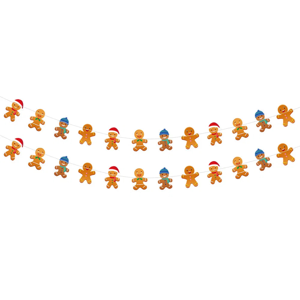 24PCS Christmas Banner Paper Christmas Sign Garland Gin – LumiqHome