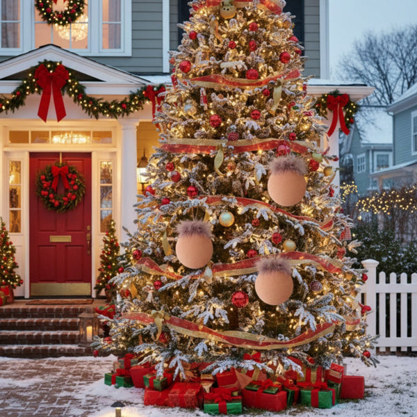 4PCS Set Christmas Ball Ornaments Glass Hanging Balls F – LumiqHome