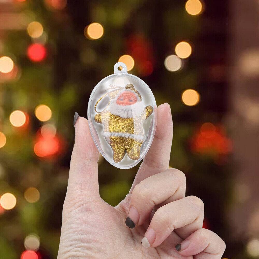 5 PCS Clear Plastic Christmas Balls Baubles Sphere Fill – LumiqHome